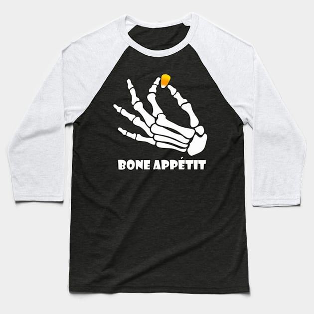 Bone Appetit Baseball T-Shirt by PickledGenius